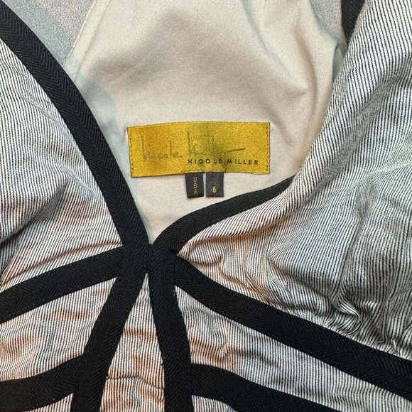 Nicole Miller Black and gray ruched dress - Picture 5 of 8